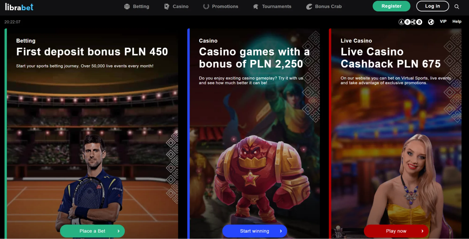 Librabet casino bonus, welcome package and free spins for Australian players